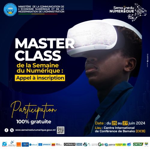 Inscription aux MasterClass de la Semaine du Numérique 2024 